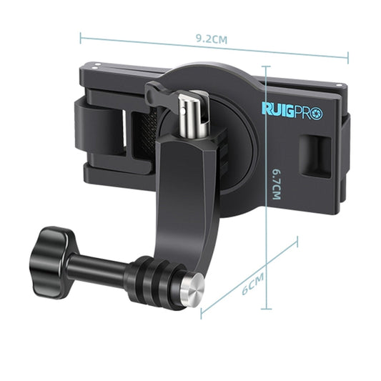 Soporte de mochila de hombro RUIGPRO con correa de liberación rápida giratoria de 360 grados para GoPro Hero12 Black / Hero1…