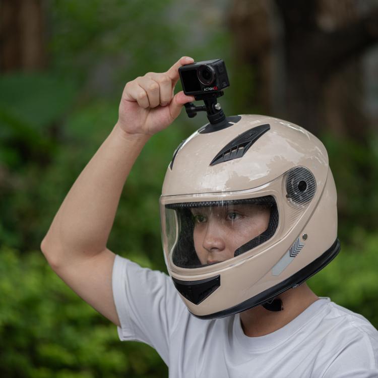Soporte adhesivo flexible para casco STARTRC para GoPro, Insta360, y otras cámaras de acción (Negro) — imagen 6