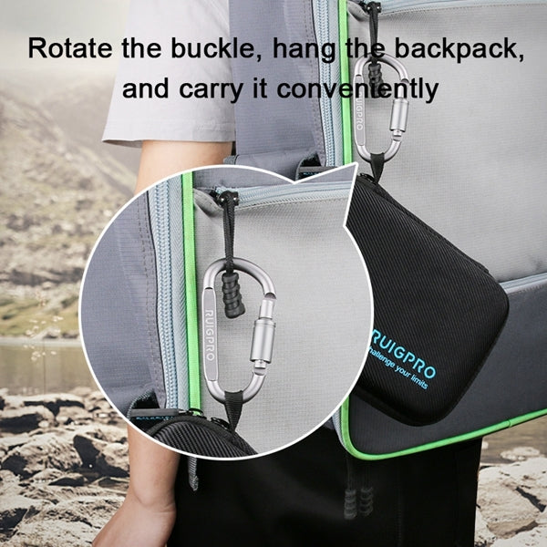 Estuche RUIGPRO portátil impermeable a prueba de golpes, Tamaño: 17.3cm x 12.3cm x 6.5cm para DJI Osmo Action (Negro) — imag…