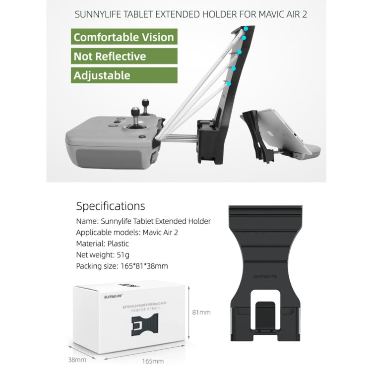 Soporte de extensión de placa Sunnylife -Q9293 de control remoto para DJI Mavic Air 2 — imagen 7