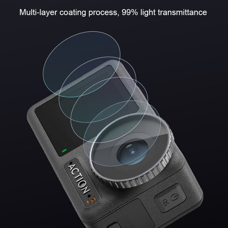 Lente 3 en 1 Película de pantalla delantera y trasera para DJI Osmo Action 3 — imagen 6