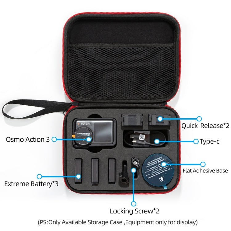 Estuche de transporte, tamaño: 21x 16 x 6 cm para DJI Osmo Action 3 (negro) — imagen 7