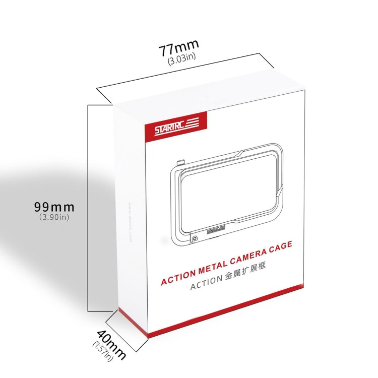 Marco adaptador de expansión de jaula de metal STARTRC con zapata fría para DJI Osmo Action 5 (gris) — imagen 8