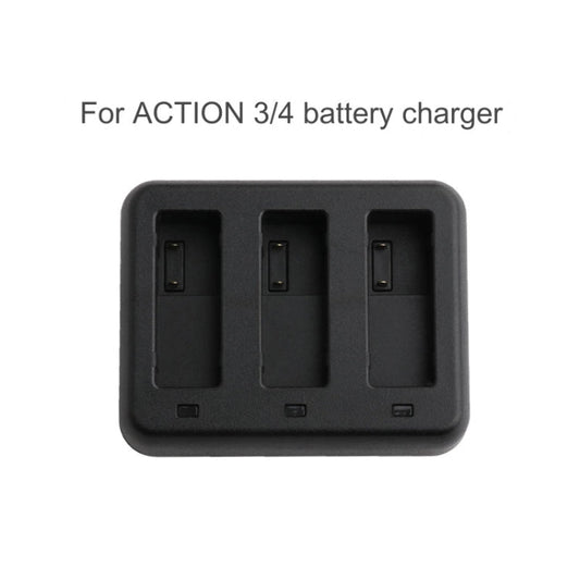Baterías de tres 3 Cargador de ranuras para DJI Osmo Action 4 / Osmo Action 3 (negro) para DJI DJI Osmo Action 4, DJI Osmo A…