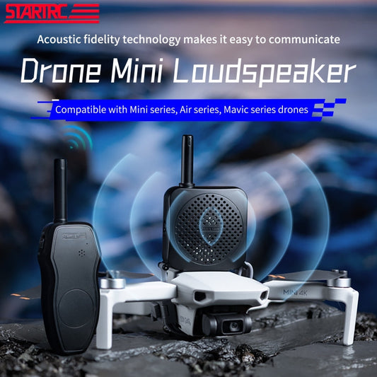 STARTRC Dron Megaphone Altavoz portátil inalámbrico Control de 1 km para DJI Mavic 3 Pro / Mavic 2 / Mavic Pro y más (negro)…