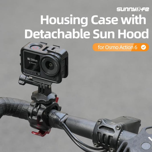 Estuche protector Sunnylife, adaptador de montaje en marco, carcasa con parasol desmontable para DJI Osmo Action 6 (negro) —…