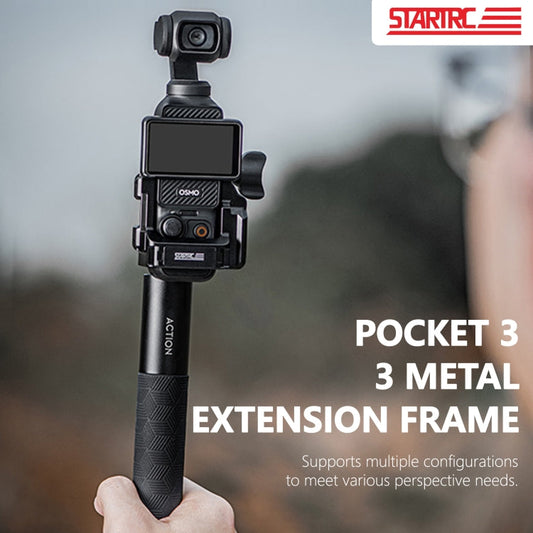 Soporte STARTRC adaptador de expansión de jaula de marco de protección de metal para DJI Osmo Pocket 3 (negro) — imagen 2