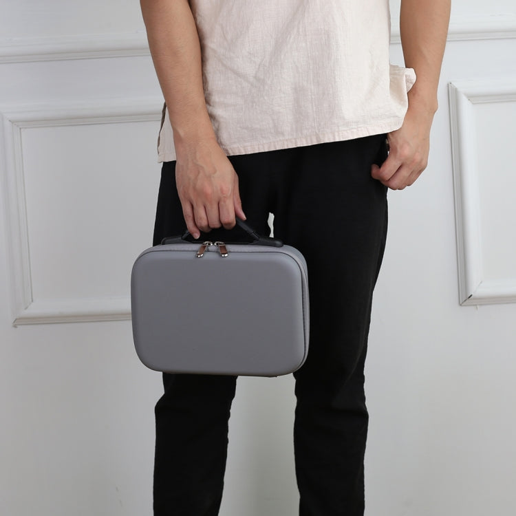 Bolsa de almacenamiento de caja protectora de seguridad portátil PU a prueba de golpes con textura de diamante (gris) — imag…