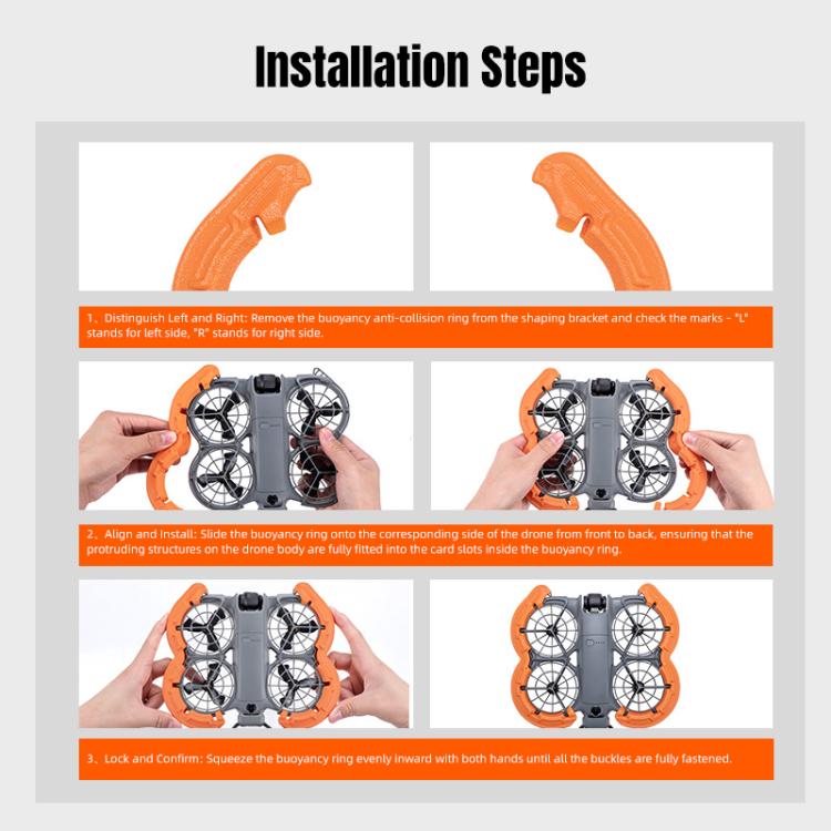 Hélice Parachoques protector de flotante antihundimiento ligero STARTRC para DJI Neo (naranja) — imagen 16