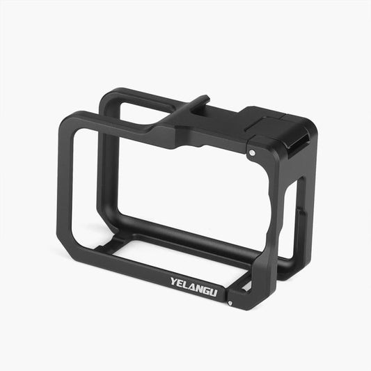 Marco de jaula de metal para cámara YELANGU con zapata fría para DJI Osmo Action 6 (negro) — imagen 2
