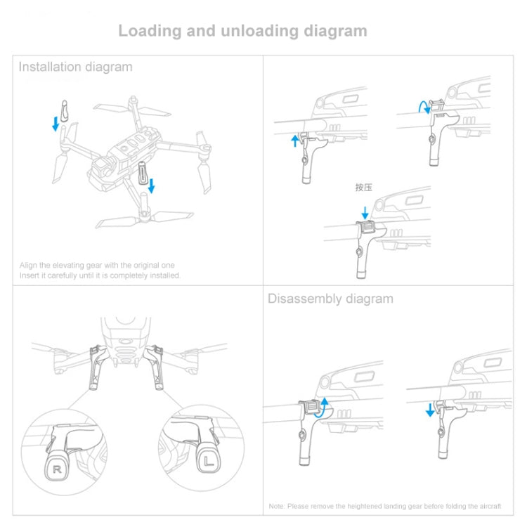 Soporte PGYTECH P-HA-037 alto de aterrizaje con absorción de impactos para DJI Mavic 2 — imagen 8