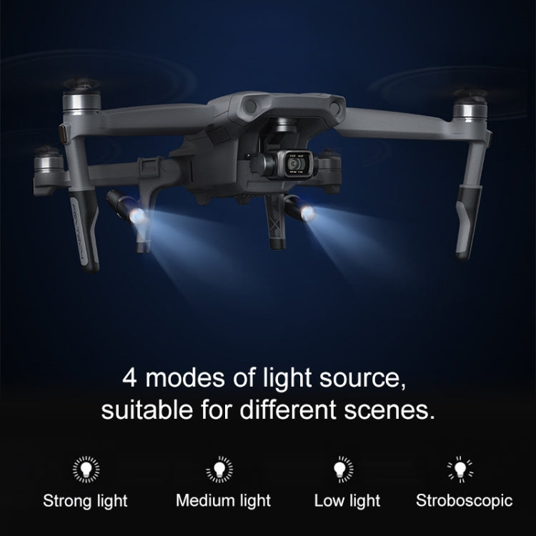 PGYTECH P-16A-038 Extensiones de tren de aterrizaje aumentadas portátiles Conjunto de faros LED para DJI Mavic Air 2 — image…