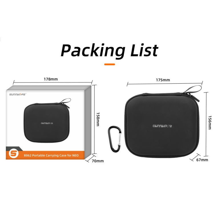 Estuche de almacenamiento tipo estuche para el cuerpo de Sunnylife para DJI Neo (naranja) — imagen 12