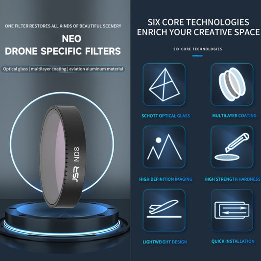 Filtro para lente de dron JSR KB Serie, filtro: dibujo de rayas azul para DJI Neo — imagen 2