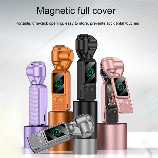 Cubierta de Gimbal GKK Pantalla Cubierta magnética completa con correa para DJI Osmo Pocket 3 (morado) — imagen 2