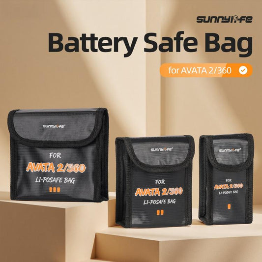 Bolsa de seguridad a prueba de explosiones para baterías Li-Po de / 360 Sunnylife. Cantidad: Para 3 baterías para DJI Avata…