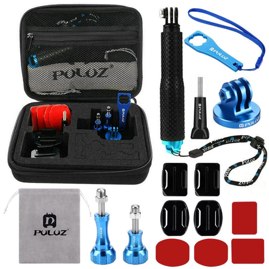 Kits combinados de accesorios de metal CNC PULUZ 16 en 1 con estuche EVA (tornillos + soportes de superficie + adaptador de……