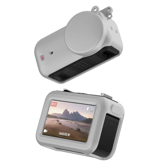 Funda protectora de silicona 3 en 1 para módulo de transmisión, lente y cuerpo Osmo Nano PULUZ (Gris) para DJI Osmo — imagen…