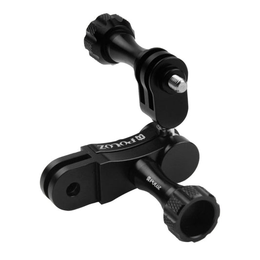 Soporte de rótula de aluminio CNC PULUZ con 2 tornillos largos para GoPro Hero12 Black / Hero11 /10/9/8/7/6/5, Insta360 Ace……