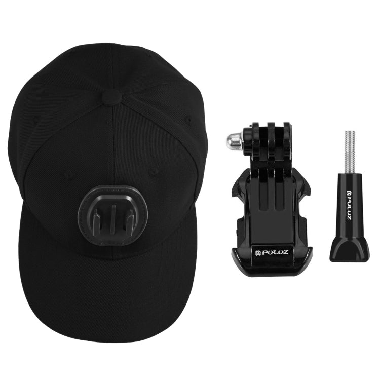 Gorra de béisbol PULUZ con hebilla de gancho en J y tornillo para GoPro, y otras cámaras de acción para DJI Osmo Action (neg…