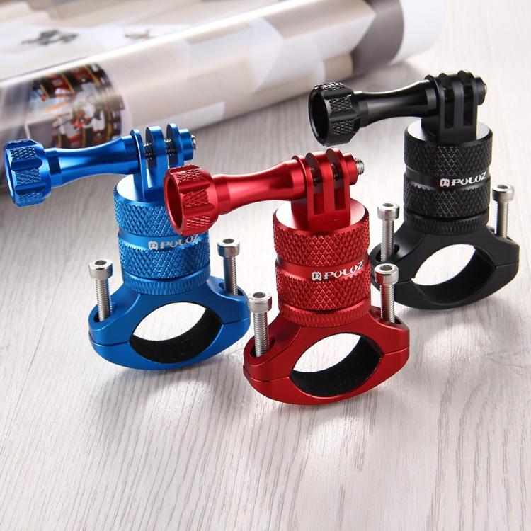 Soporte PULUZ adaptador de manillar de aluminio para bicicleta con rotación de 360 grados con tornillo para GoPro Hero12 Bla…