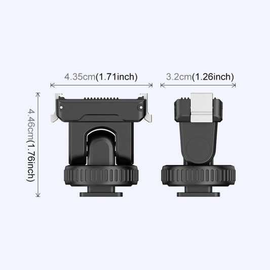 Base de liberación Adaptador de rápida para zapata fría PULUZ para DJI Osmo Action 5 (negro) — imagen 2