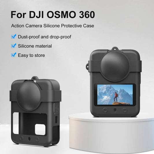 Funda protectora de silicona PULUZ para DJI Osmo 360 (negra) — imagen 2
