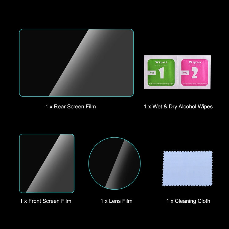 Lente Pro PULUZ 3 en 1 Pantalla frontal y trasera Vidrio templado Película a prueba de explosiones para DJI Osmo Action 5 (t…