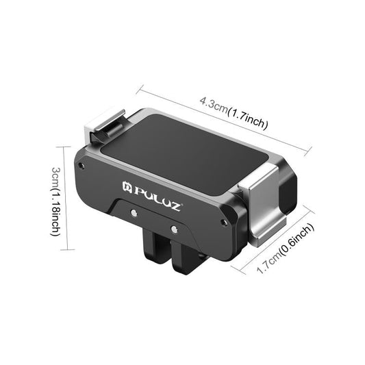Base PULUZ metálica magnética de liberación rápida para DJI Osmo Action 4 (negro) — imagen 2