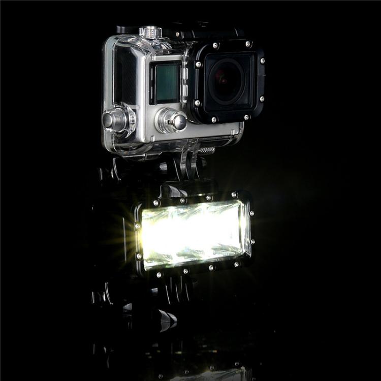 SupTig 30M Luz de video impermeable 300LM para GoPro Hero12 Black / Hero11 /10/9/8/7/6/5, Insta360 Ace / Ace Pro, y otras cá…