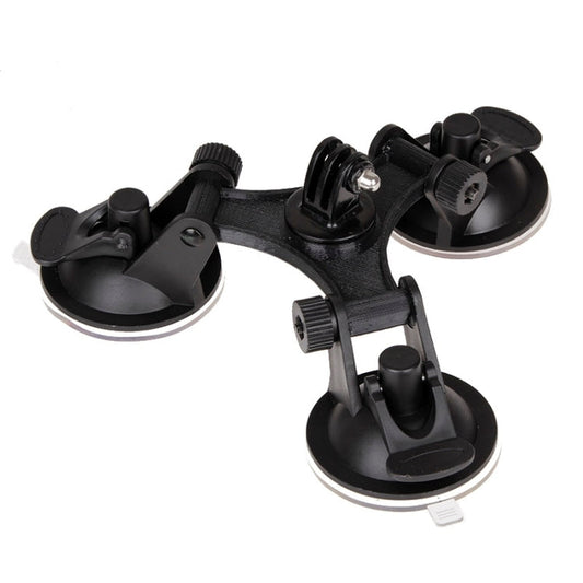 Soporte de ventosa de dirección triangular con destornillador hexagonal para GoPro Hero12 Black / Hero11 /10/9/8/7/6/5, Inst…