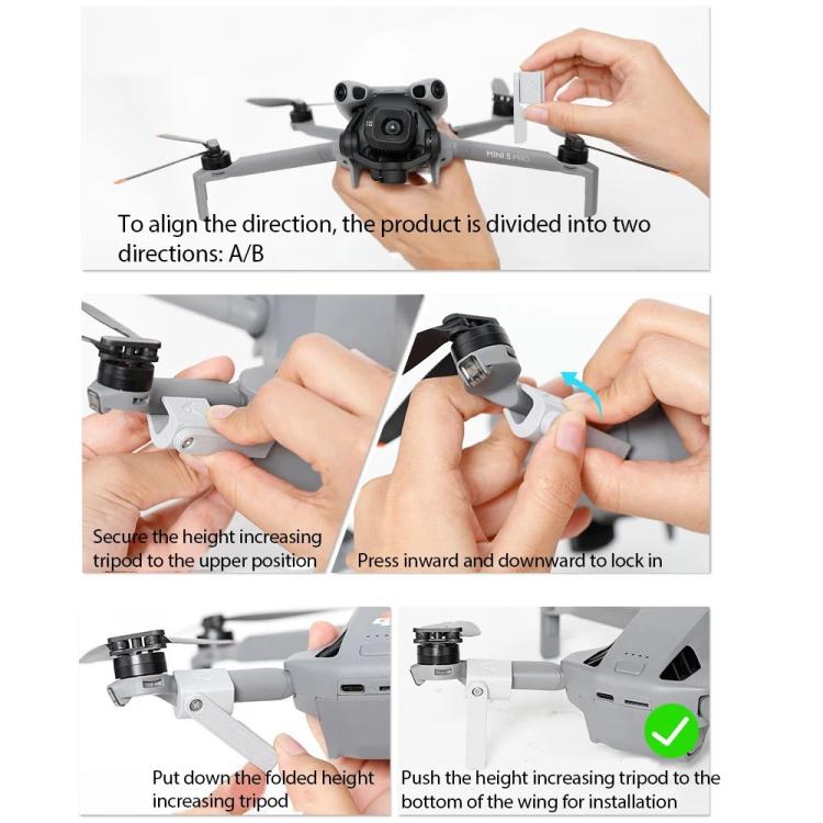 Extensor de tren de aterrizaje plegable no desmontable para DJI Mini 5 Pro — imagen 9