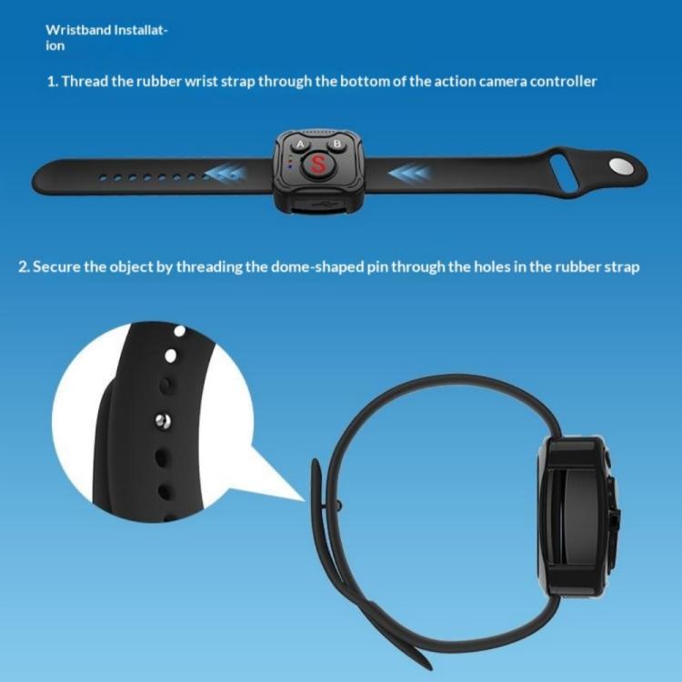 Control remoto inalámbrico Bluetooth D10 para cámaras de acción, GoPro e Insta360 (blanco) — imagen 8