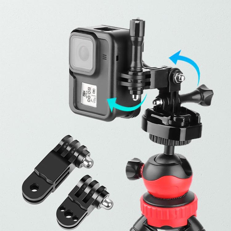 TELESIN Adaptador corto de diferente dirección Brazo de ajuste del adaptador de tornillo para GoPro HERO11 Black / HERO9 Bla…