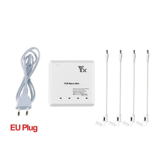 Batería Cargador USB 6 en 1 Hub Controlador de batería inteligente Cargador, Tipo de enchufe: Enchufe de la UE para DJI Mavi…