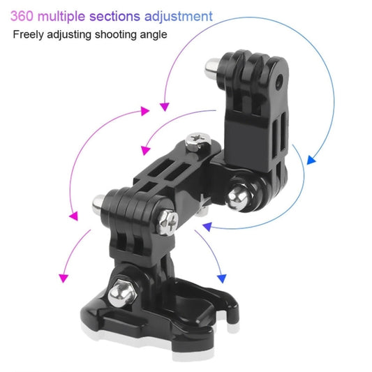 Set 2 Ciclismo Casco Adhesivo Montaje Multi-articular Sistema fijo, Gopro Hero9 Black / Hero8 Negro / 7/6/5/5 Sesión / 4 Ses…