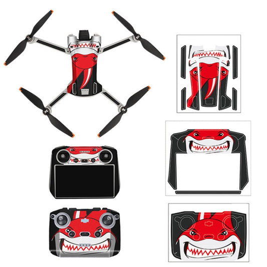 SunnyLife Dron+Remote Control Protective Sticker para la versión RC para DJI Mini 3 Pro (Red de tiburón) — imagen 2