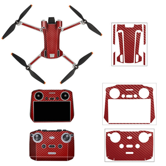 SunnyLife Dron+Remote Control Protective Sticker para la versión RC para DJI Mini 3 Pro (rojo carbón) — imagen 2