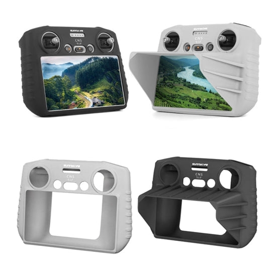 Funda Sunnylife para RC control remoto protectora de silicona, estilo: sin capucha para DJI Mini 3 Pro (gris) — imagen 2