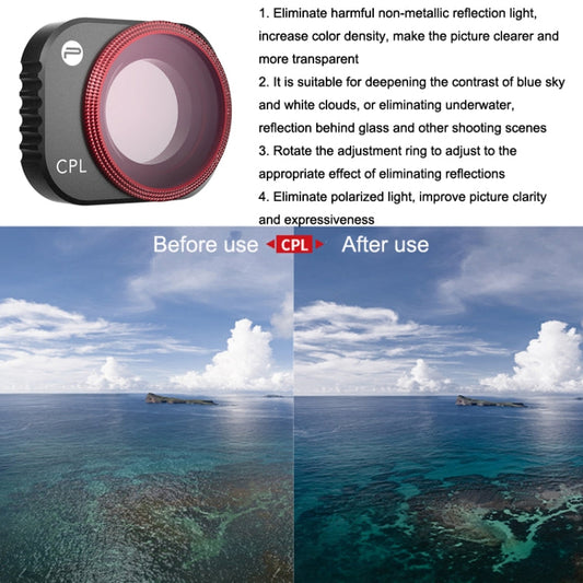 Lente protectora de filtro CPL PGYTECH y sensor para DJI Mini 3 Pro — imagen 2