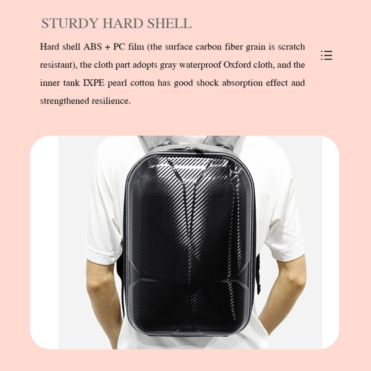 Mochila de fibra de carbono para PC de carcasa dura para DJI Mini 3 Pro (gris oscuro) — imagen 6