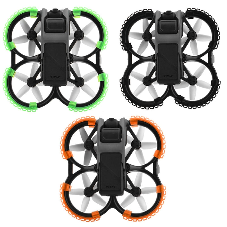 Hélice BRDRC-9604 4pcs Dron TPU Guardia protectora UAV Parachoques Anillo anticolisión Cubierta para DJI Avata (Negro) — ima…