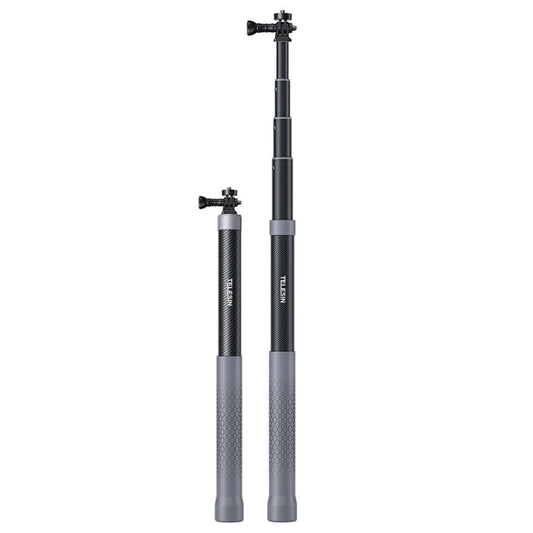 TELESIN 1.2m Fibra de carbono Monopod Selfie Stick con tornillo 1/4 para cámaras de acción — imagen 2