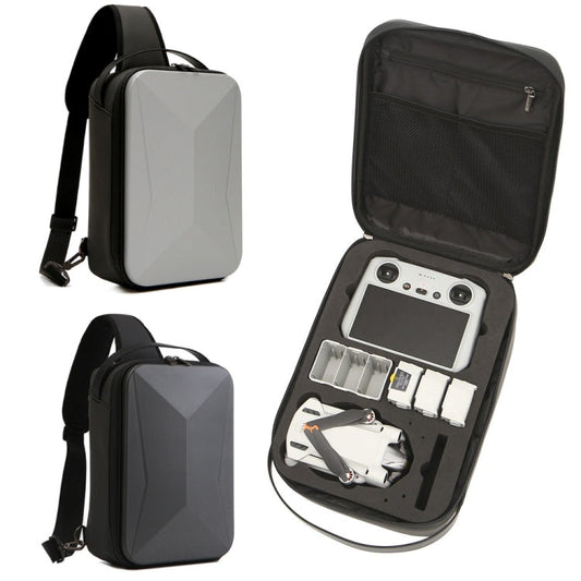Bolsa de almacenamiento de carcasa dura Caja Bolsa de pecho Bolsa de hombro Bolsa de mensajero para DJI Mini 3 Pro (gris osc…
