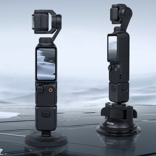 Base magnética TELESIN con interfaz de 1/4 pulgadas para cámara Pocket 3/Insta360 y teléfonos inteligentes sin Base de vento…