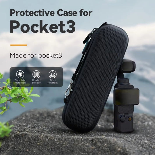 Estuche de almacenamiento y bolsa de transporte portátil TELESIN para cámara para DJI Osmo Pocket 3 (negro) — imagen 2