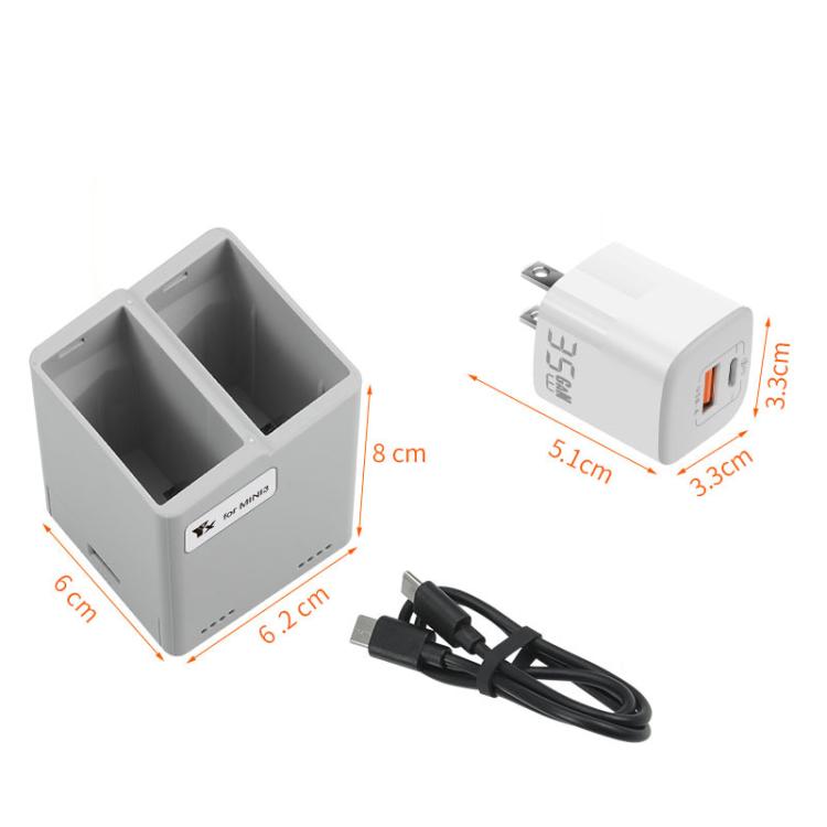 Batería Cargador de doble vía, administrador de sin enchufe para DJI Mini 4 Pro / Mini 3 Pro para DJI DJI Mini 4 Pro, DJI Mi…