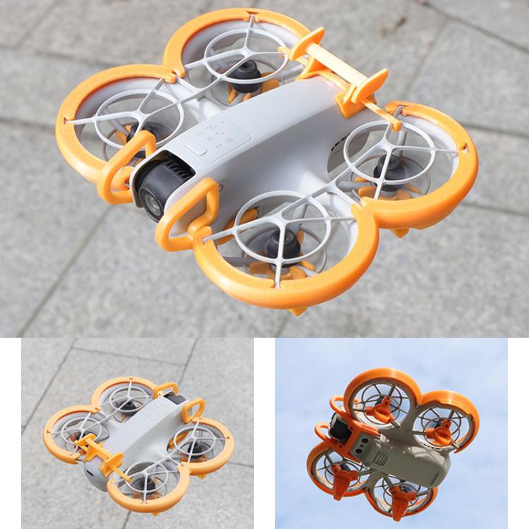 Funda protectora contra impactos + parachoques + soporte plegable + ala trasera 4 en 1 para DJI Neo (naranja) — imagen 15