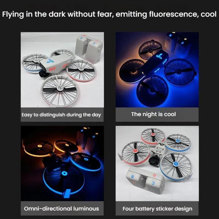 Pegatinas luminosas para el fuselaje del dron CQT para DJI Flip (rojo y azul) — imagen 5
