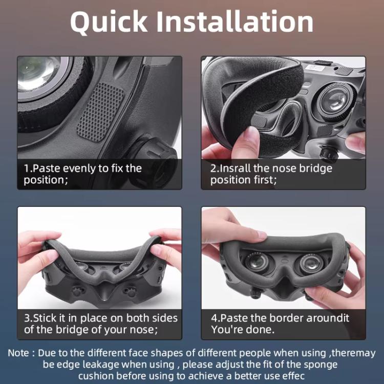 Protectores oculares para gafas de vuelo Goggles 2 BRDRC para DJI Avata (gris oscuro) — imagen 9